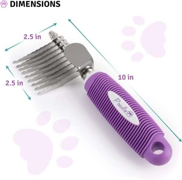 Peine desenredante para perros y gatos, rastrillo de metal profesional.