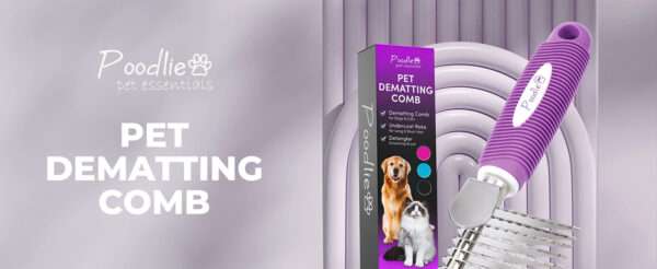 Peine desenredante para perros y gatos, rastrillo de metal profesional.