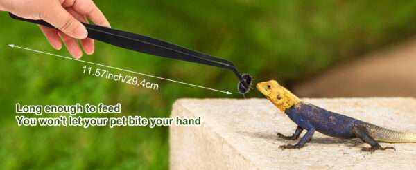Kit de 2 pinzas de acero inoxidable de 30 cm con puntas de goma y mango antideslizante.