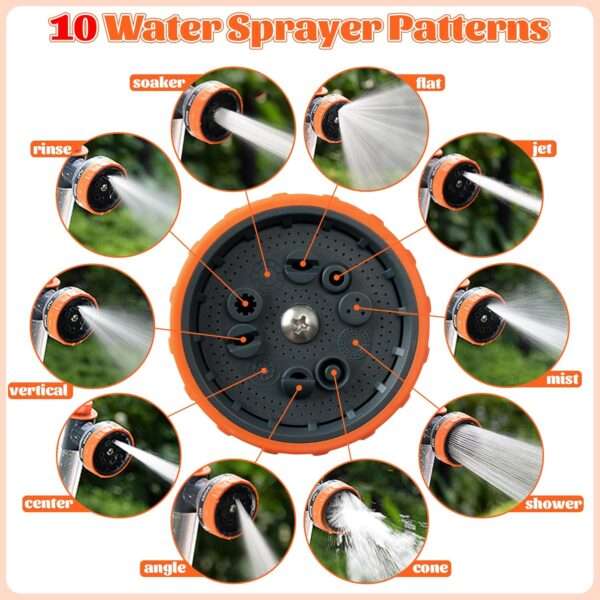 Pistola de agua para lavar perros. Manguera con 10 modos de rociado y dispensador de jabón.