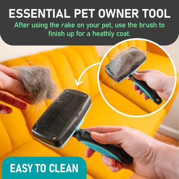 Rastrillo y cepillo para perros y gatos. Elimina nudos, enredos y pelo muerto.