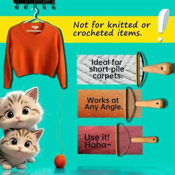 Removedor de pelo para mascotas. Incluye tres herramientas reutilizables para muebles y ropa.