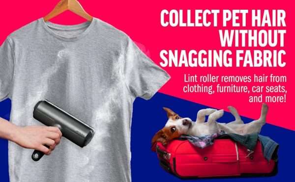 Removedor de pelo para mascotas, rodillo reutilizable, para ropa y muebles.