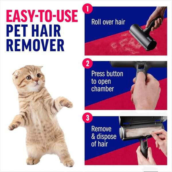 Removedor de pelo para mascotas, rodillo reutilizable, para ropa y muebles.