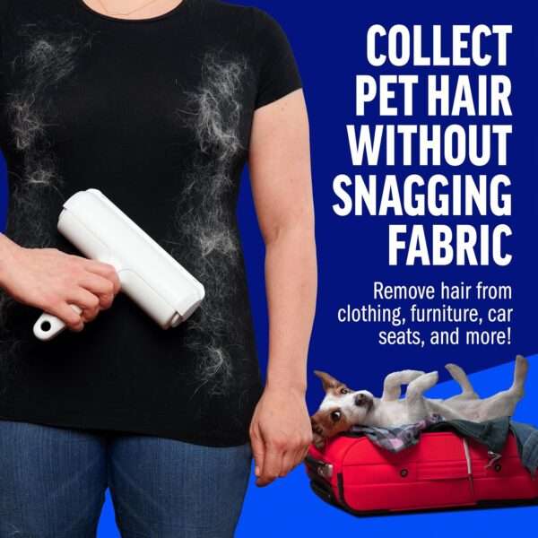 Removedor de pelo para mascotas, rodillo reutilizable, para ropa y muebles.