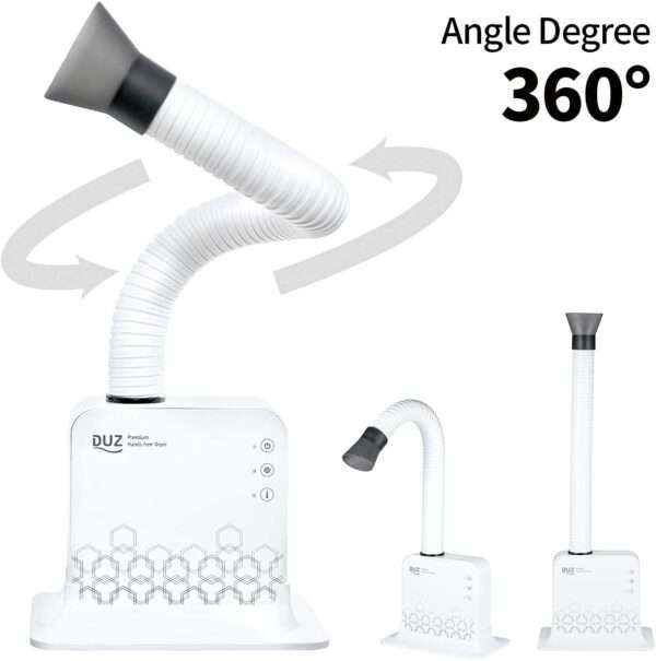 Secador profesional para mascotas de 900W, manos libres y con boquillas.