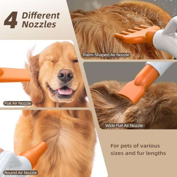 Secador de pelo profesional para mascotas, de alta velocidad y potencia.