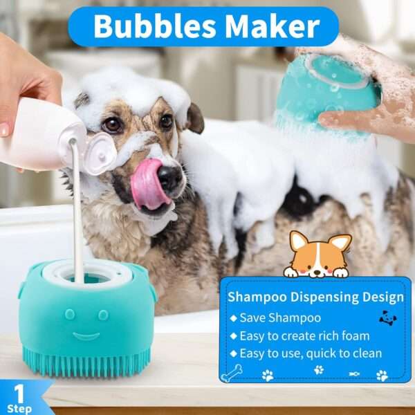 Kit de 6 cepillos de aseo para perros y gatos. Incluye cepillo de baño y cepillo de dientes.