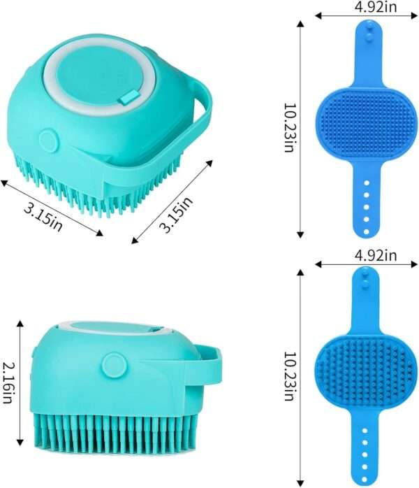 Kit de 6 cepillos de aseo para perros y gatos. Incluye cepillo de baño y cepillo de dientes.