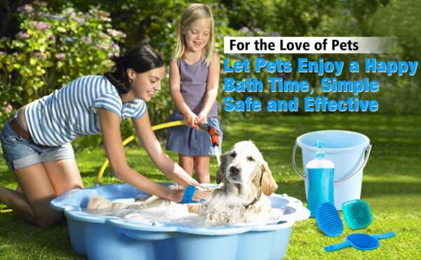 Kit de 6 cepillos de aseo para perros y gatos. Incluye cepillo de baño y cepillo de dientes.