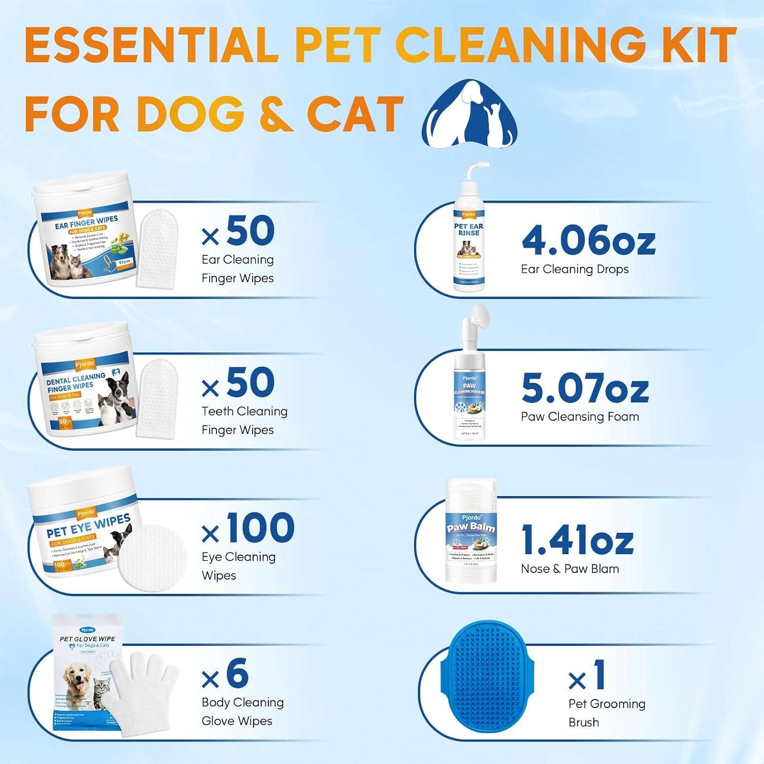 Toallitas de limpieza para perros. Solución de aseo sin enjuague para patas y cuerpo.