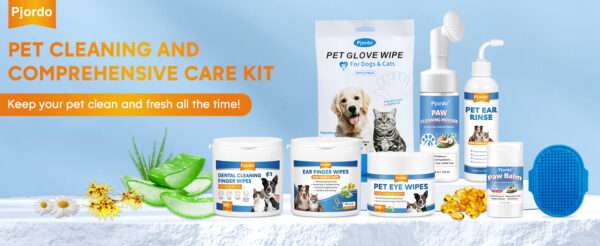 Toallitas de limpieza para perros. Solución de aseo sin enjuague para patas y cuerpo.