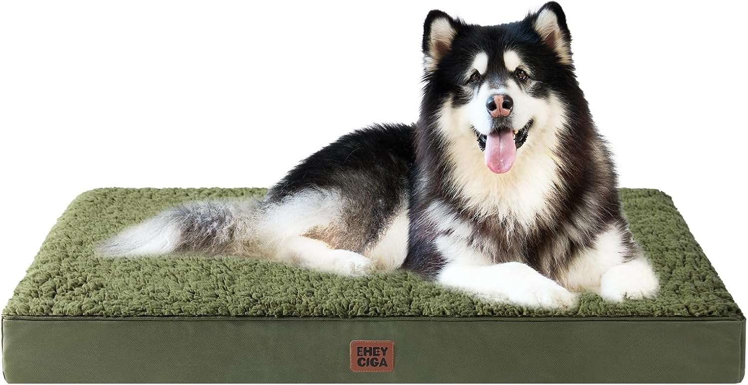 Colchon ortopedico extra grande para perros con espuma de alta densidad y funda lavable.