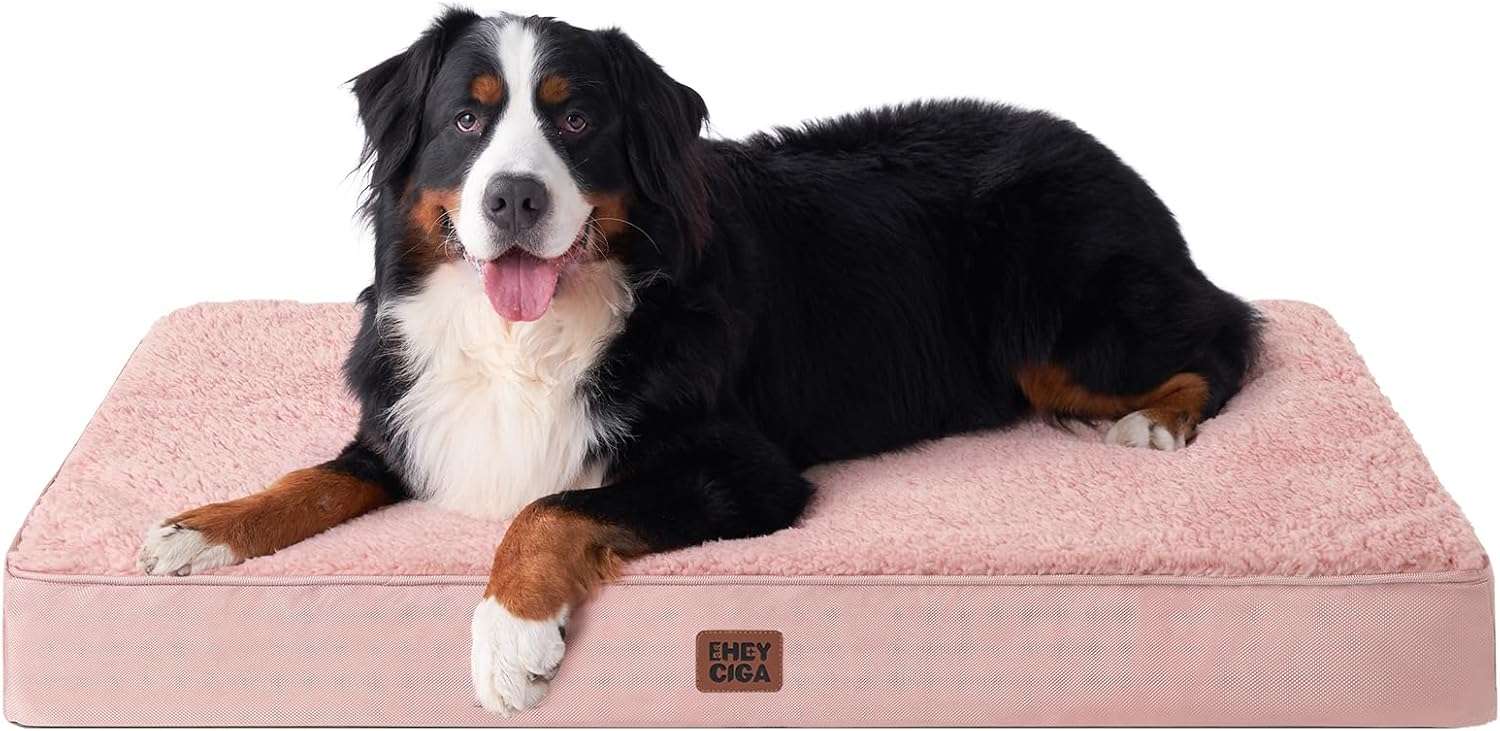 Colchon ortopedico extra grande para perros con espuma de alta densidad y funda lavable.