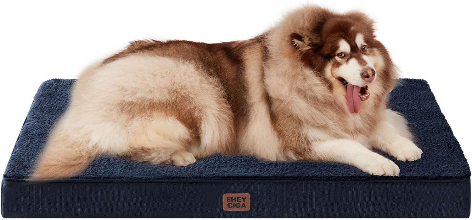 Colchon ortopedico extra grande para perros con espuma de alta densidad y funda lavable.