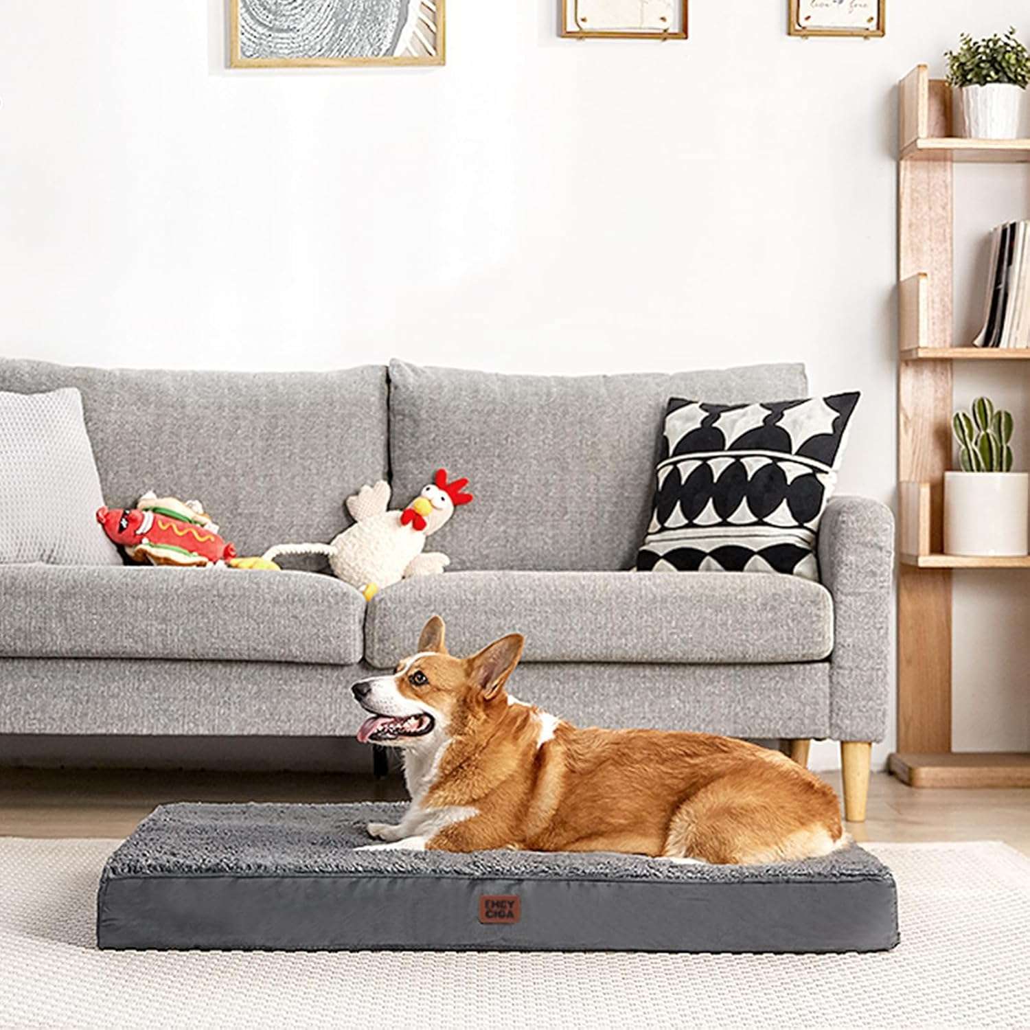 Colchon ortopedico extra grande para perros con espuma de alta densidad y funda lavable.