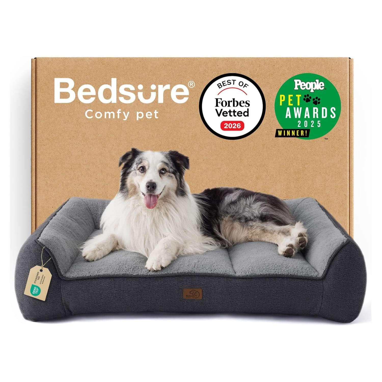 Cama ortopedica extra gruesa para perros con cojines de apoyo base impermeable y funda lavable.
