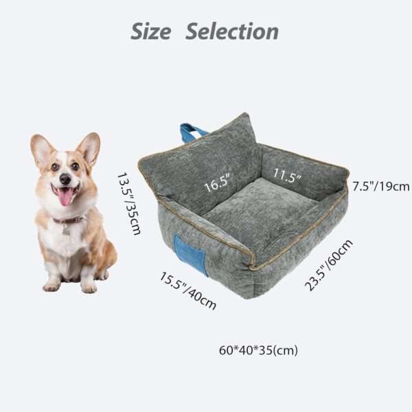 Cama ortopédica para perros grandes con espuma viscoelástica (Memory Foam), base antideslizante, y funda de chenilla lavable a máquina.