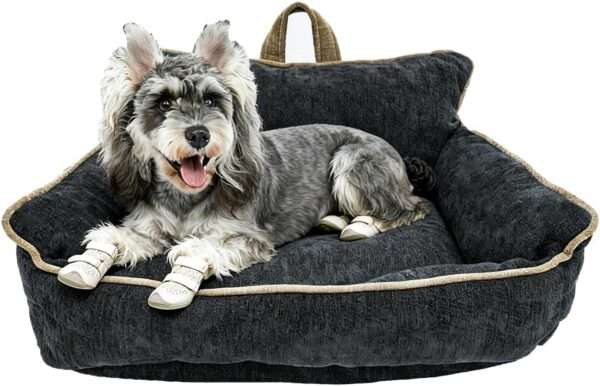Cama ortopédica para perros grandes con espuma viscoelástica (Memory Foam), base antideslizante, y funda de chenilla lavable a máquina.