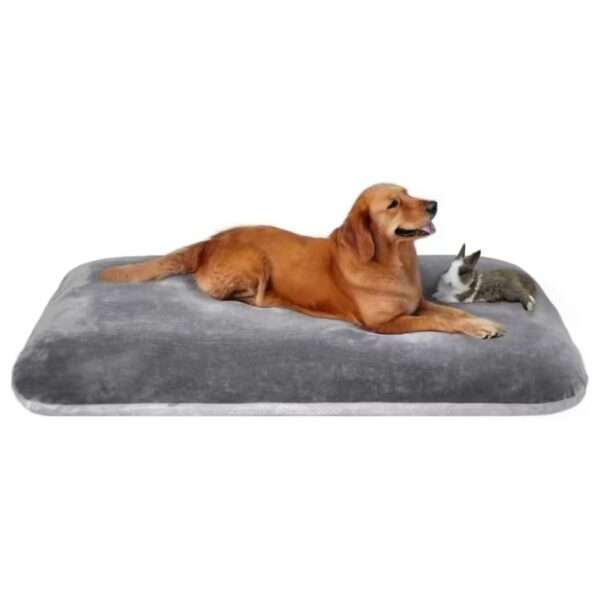 Cama ortopédica JUMBO/XL para perros grandes, con relleno de fibra y espuma, resistente a arañazos, funda anti-pelos lavable y base antideslizante.