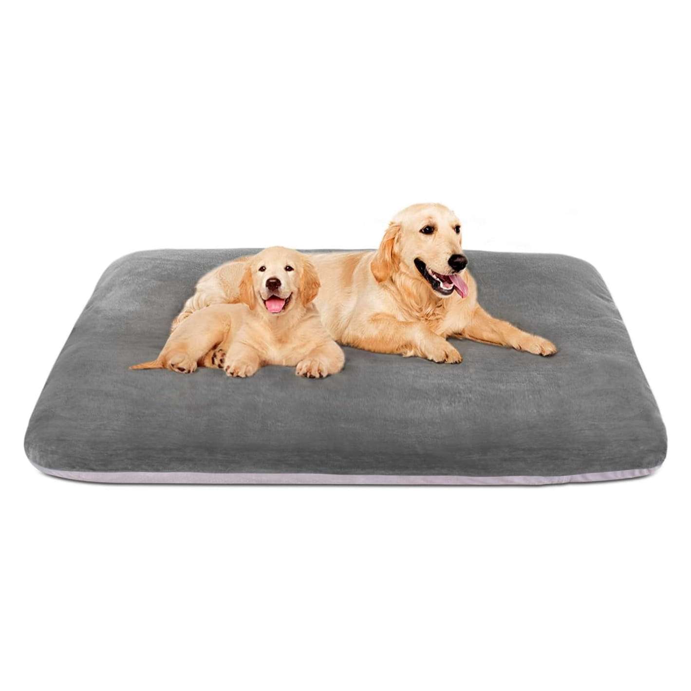 Cama ortopédica JUMBO/XL para perros grandes, con relleno de fibra y espuma, resistente a arañazos, funda anti-pelos lavable y base antideslizante.