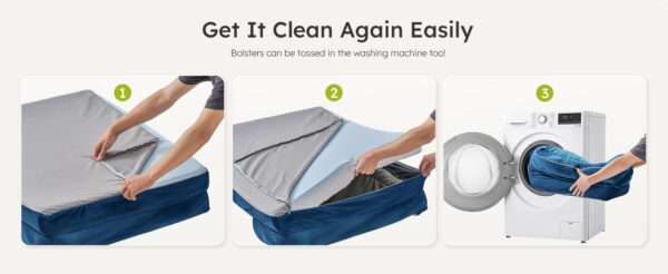 Cama extragrande CWAWZ con 4 pulgadas de espuma ortopédica y gel refrescante. Funda lavable y forro 100% impermeable.