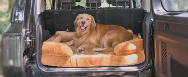 Cama extragrande CWAWZ con 4 pulgadas de espuma ortopédica y gel refrescante. Funda lavable y forro 100% impermeable.