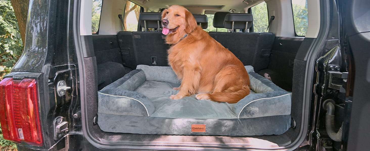 Cama extragrande CWAWZ con 4 pulgadas de espuma ortopédica y gel refrescante. Funda lavable y forro 100% impermeable.