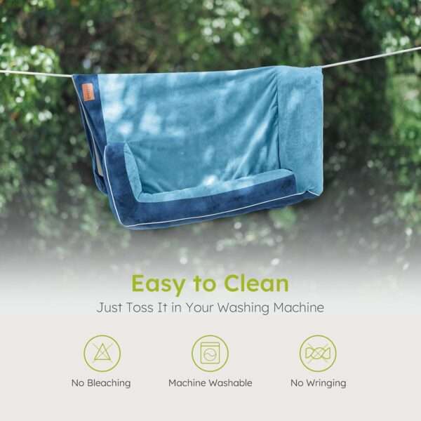 Cama extragrande CWAWZ con 4 pulgadas de espuma ortopédica y gel refrescante. Funda lavable y forro 100% impermeable.