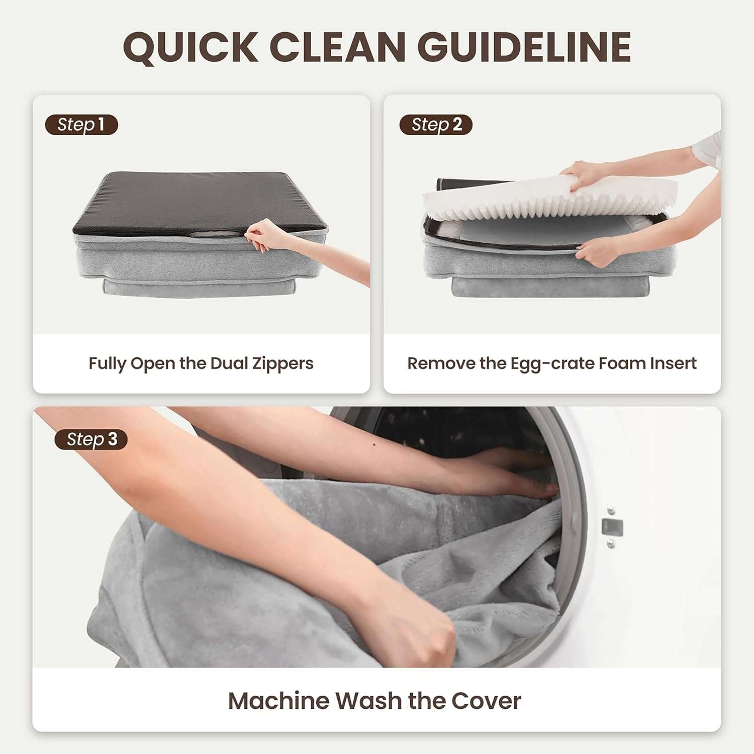 Cama sofá ortopédica para perros, con espuma de caja de huevos, tejido Sherpa impermeable y refuerzos de 4 lados para antiansiedad.