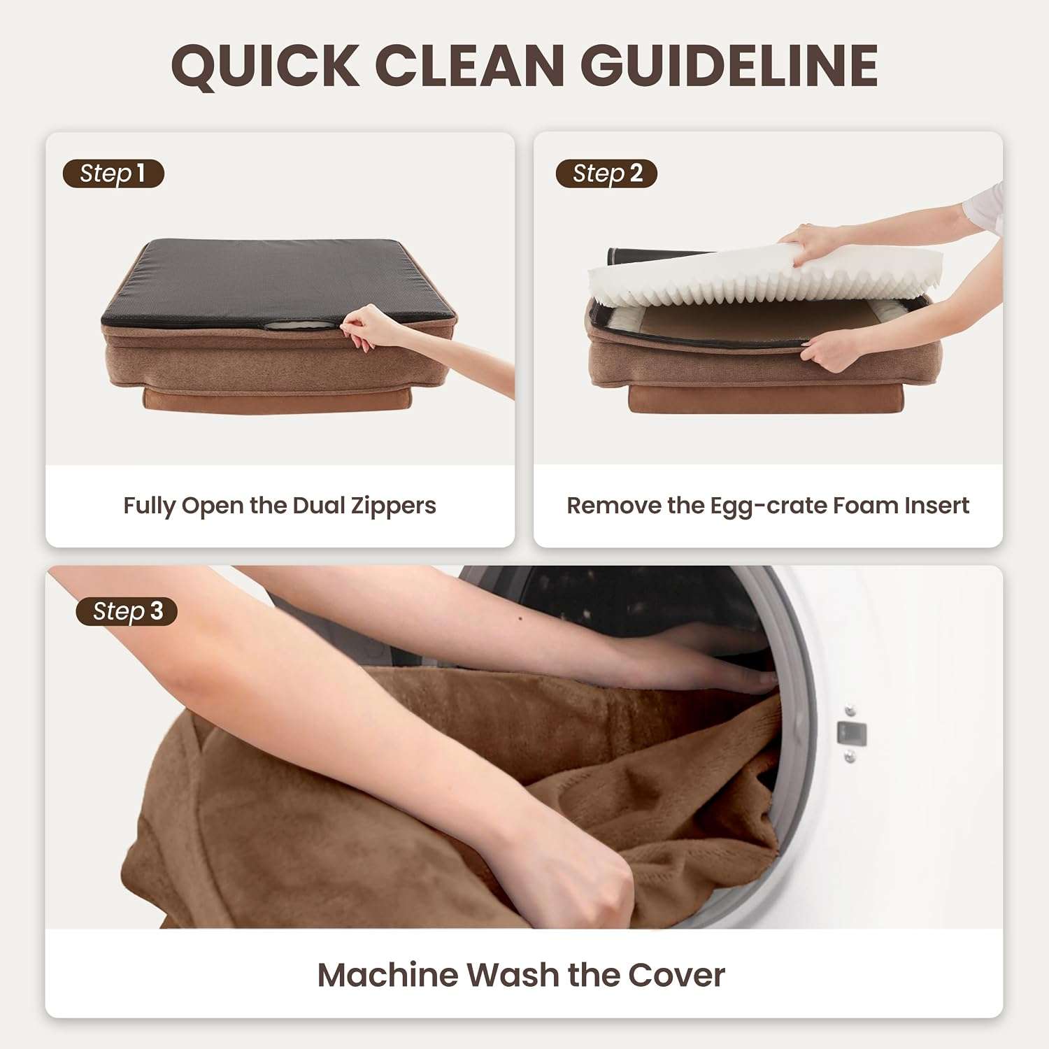 Cama sofá ortopédica para perros, con espuma de caja de huevos, tejido Sherpa impermeable y refuerzos de 4 lados para antiansiedad.