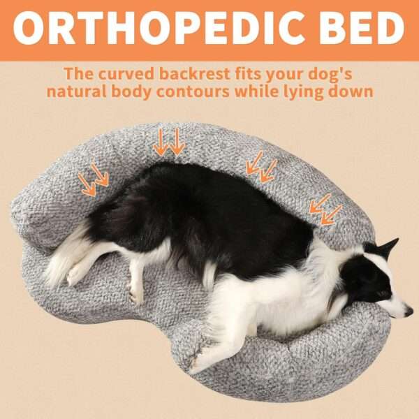 Cama ortopédica impermeable para perros con espuma viscoelástica y diseño anti-ansiedad, funda lavable y doble acceso (Memory Foam).