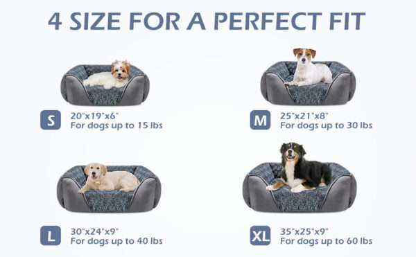 Cama ortopédica de perro suave color rosa con borde elevado y base antideslizante, perfecta para alivio de dolores articulares en mascotas grandes y pequeñas en Chile.