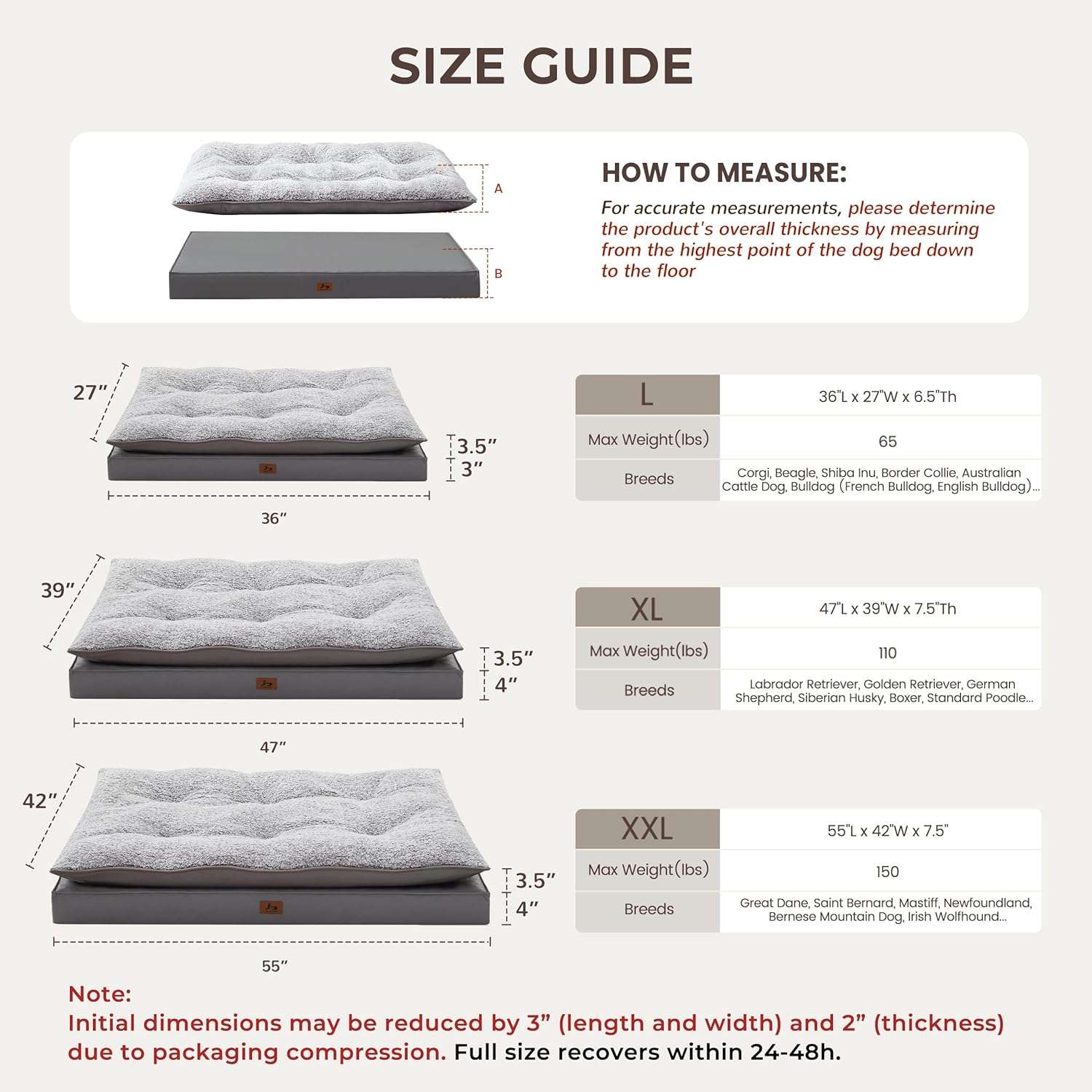 Cama para perro 5-en-1 de lujo, ortopédica con espuma gruesa, base antiarañazos e impermeable. Diseño reversible de doble cara para frío y calor.