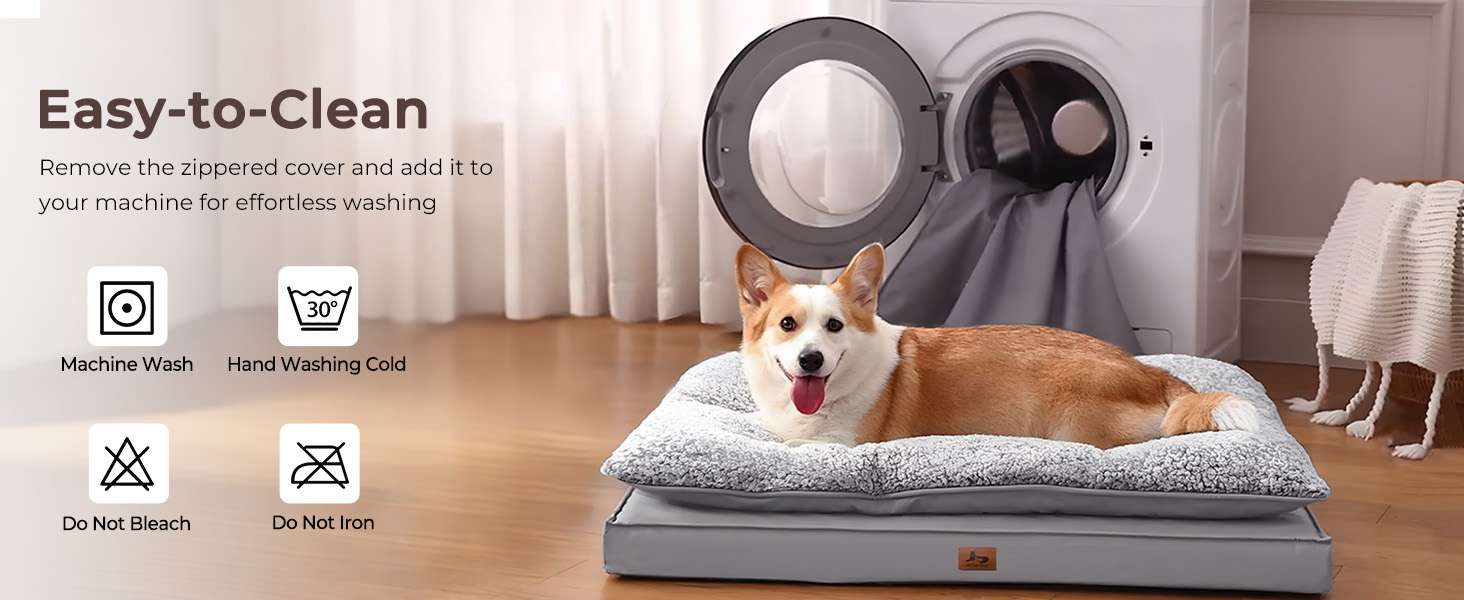 Cama para perro 5-en-1 de lujo, ortopédica con espuma gruesa, base antiarañazos e impermeable. Diseño reversible de doble cara para frío y calor.
