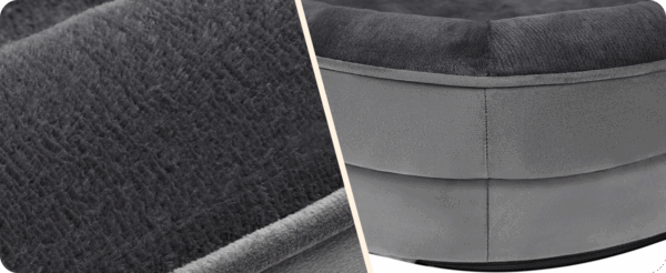 Cama ortopédica para perro, con colchón viscoelástico reversible de 3 pulgadas y funda totalmente impermeable y lavable. Ideal para perros mayores en Chile.