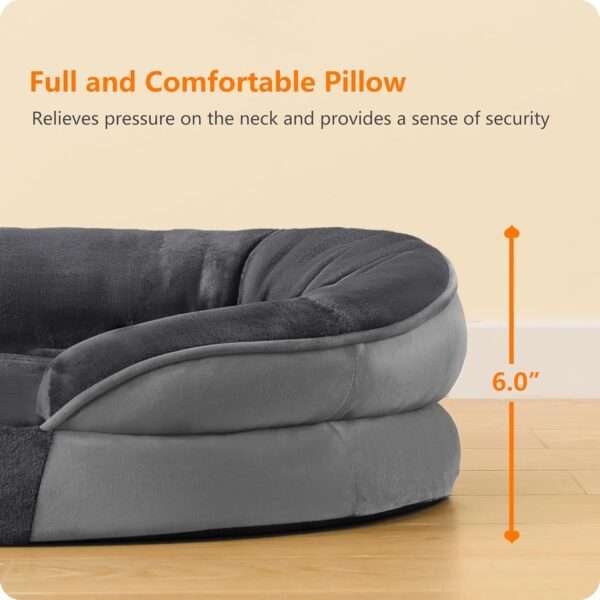 Cama ortopédica para perro, con colchón viscoelástico reversible de 3 pulgadas y funda totalmente impermeable y lavable. Ideal para perros mayores en Chile.