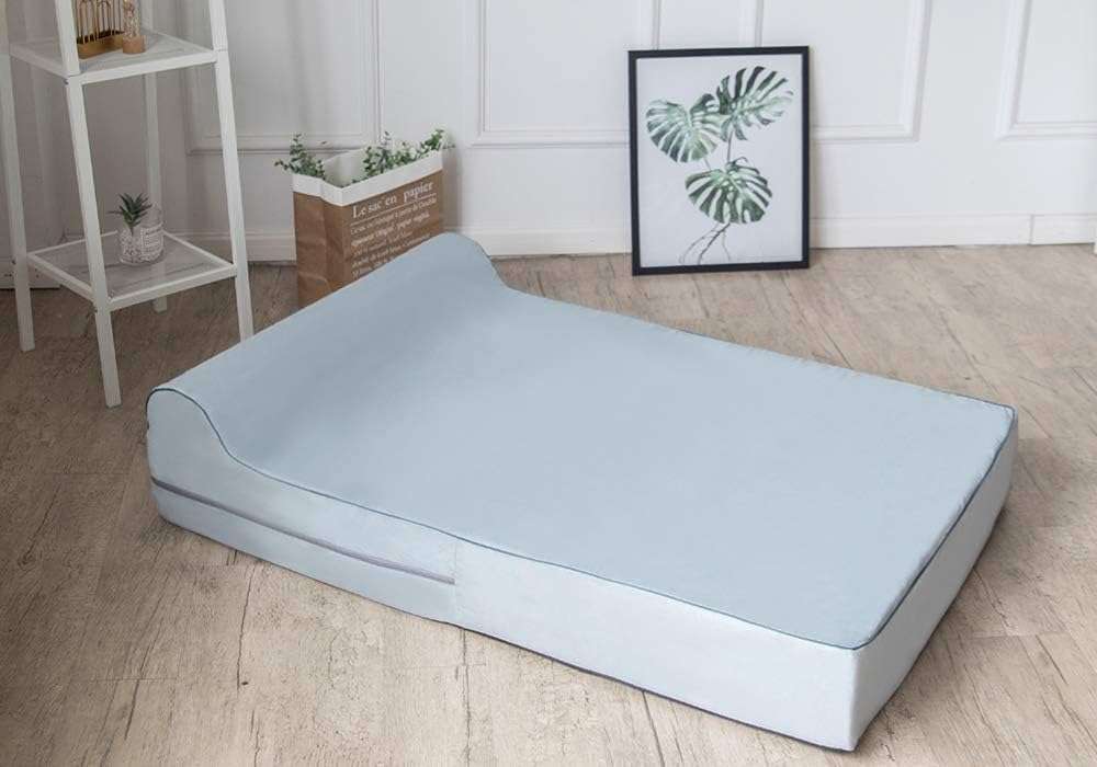 Cama ortopedica viscoelastica XXL de 127 x 86 cm con 17.8 cm de grosor. Protector interior impermeable y funda lavable para perros grandes y mayores.