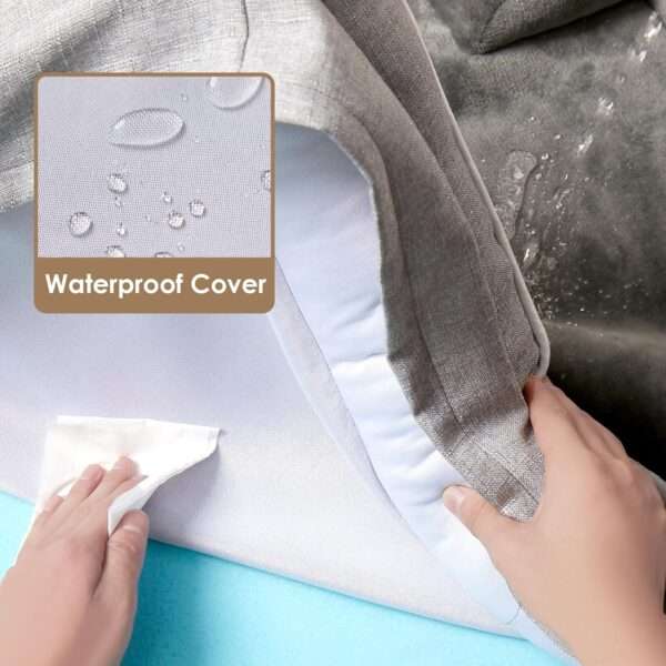 Cama sofá ortopédica para perros. Espuma viscoelástica (Memory Foam), 3 cojines de apoyo y base de descanso impermeable.