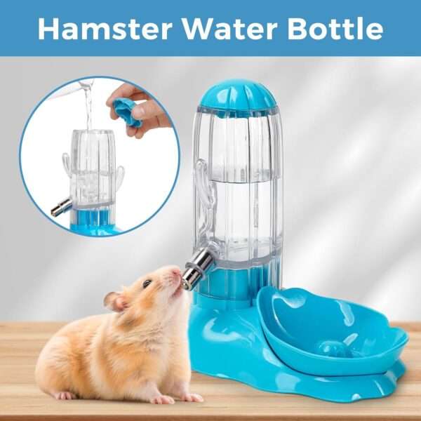 Bebedero y Comedero 2 en 1 para Roedores. Diseño de Llenado Superior, sin BPA y Antigoteo. Capacidad de 136 ml.