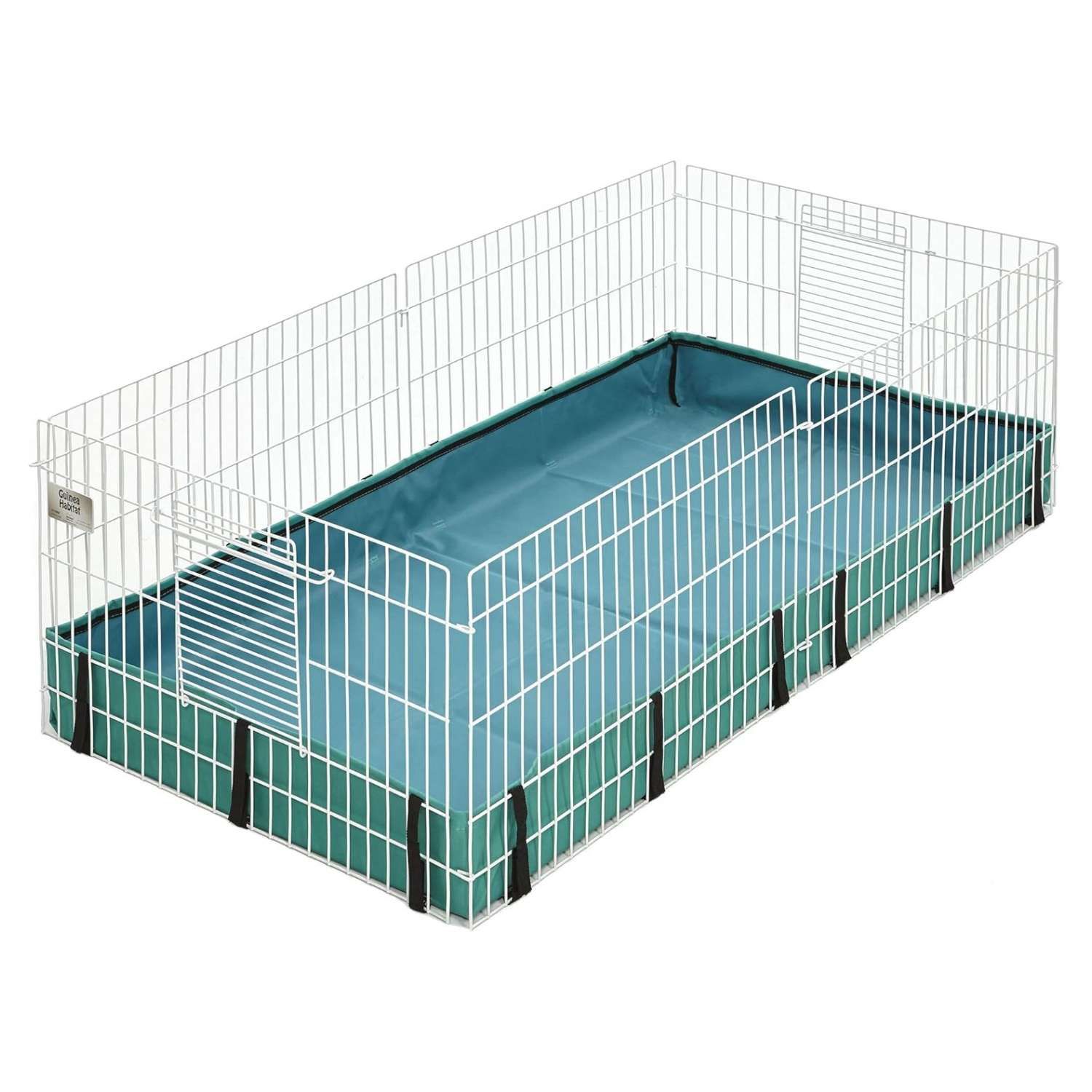 Hábitat XL para Cuyes/Cobayas 119×61 cm | 8 pies cuadrados | Modular, Expansible y Base Lona PVC Anti-Fugas