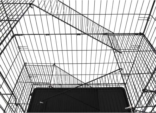 Jaula 4 Pisos XXL (91x56x126 cm) con Ruedas y Hamaca | Jaula de metal de acceso frontal amplio para Gatos y Gatitos.
