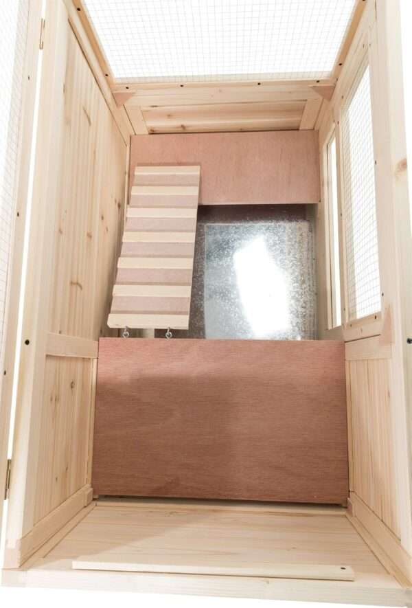 Jaula 2 Niveles para Cobayas (Cuyes) y Conejos Pequeños | 90×56×63 cm | Rodante y Fácil Limpieza