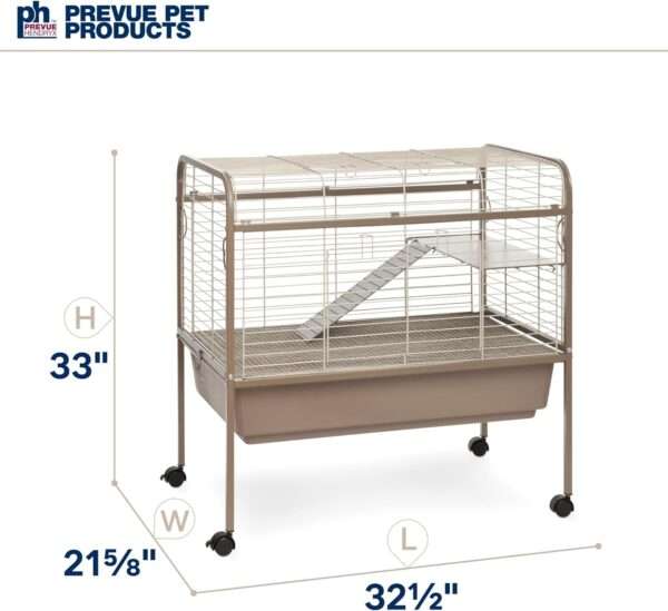 Jaula Grande Corral Rodante para Conejos y Roedores | 84×55×85 cm | Bandeja Profunda 16.5 cm y Rejilla