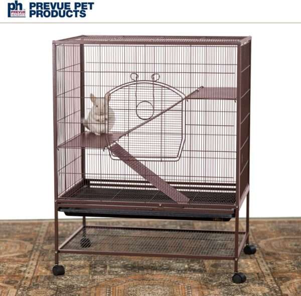 Jaula Hábitat Vertical para Ratas, Chinchillas, Hurones Bebé | 79×52×102 cm | Plataformas Metálicas Sólidas