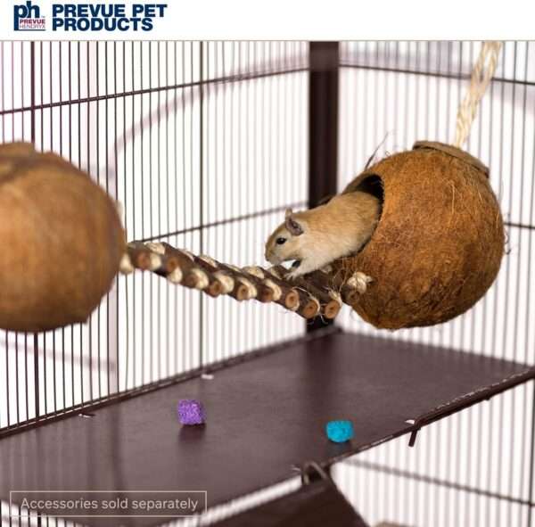 Jaula Hábitat Vertical para Ratas, Chinchillas, Hurones Bebé | 79×52×102 cm | Plataformas Metálicas Sólidas