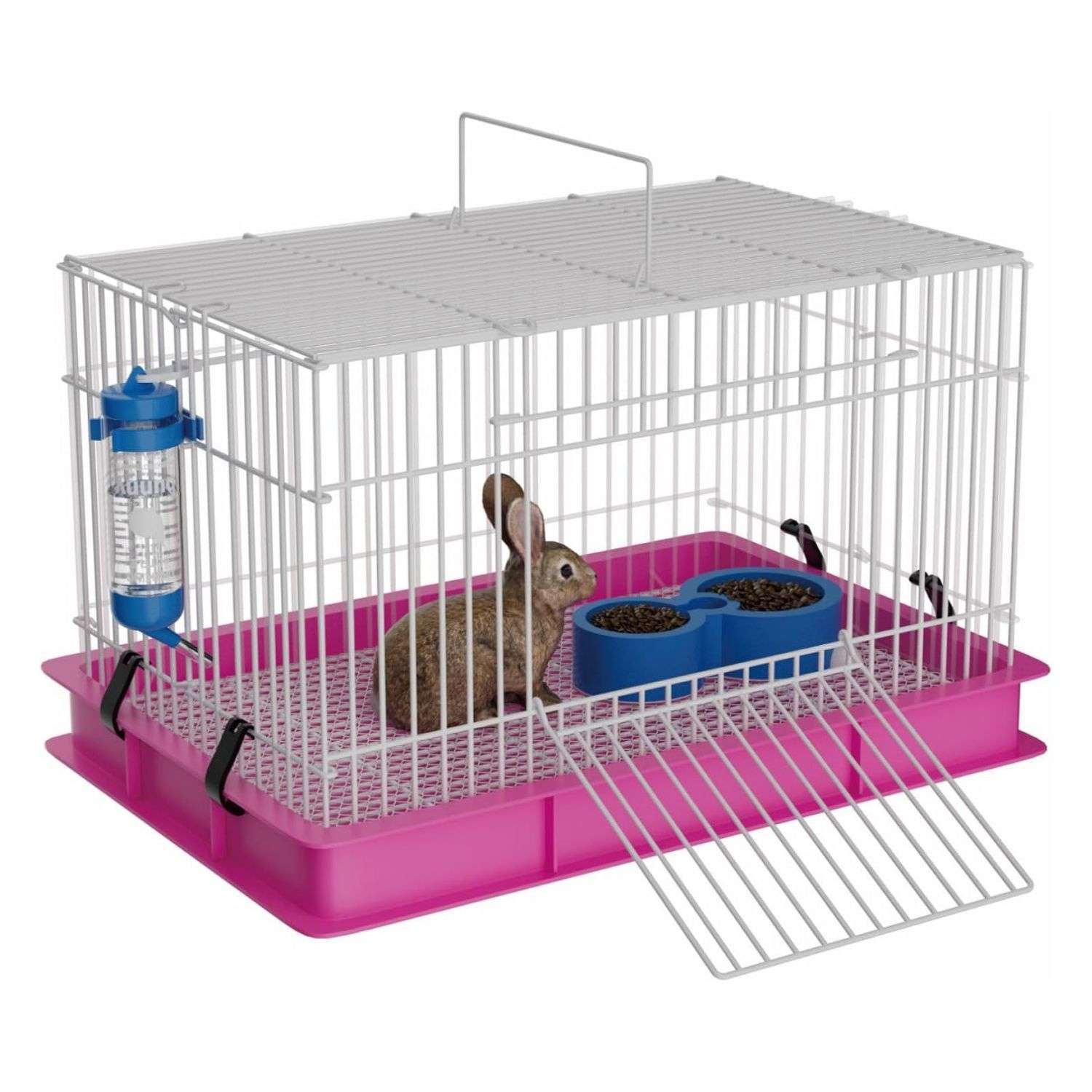 Jaula Hábitat Compacta Roedores 61×41×36 cm | Base Anti-Salpicaduras y Kit Completo