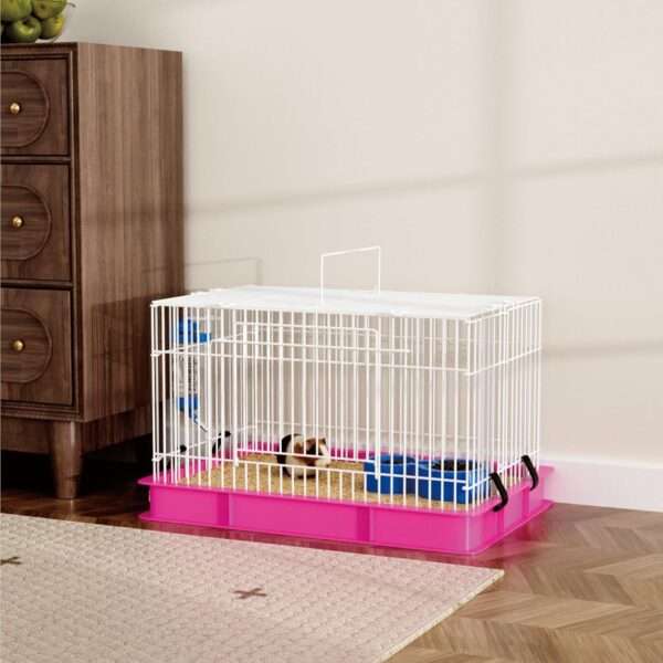 Jaula Hábitat Compacta Roedores 61×41×36 cm | Base Anti-Salpicaduras y Kit Completo