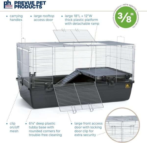 Jaula Hábitat Base Profunda 16 cm | 83×48×44 cm | Espacio Anti-Escape 9.5 mm para Roedores