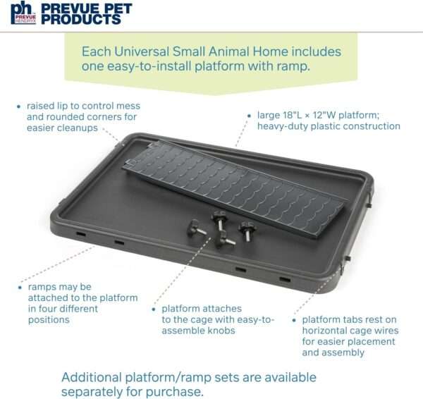 Jaula Hábitat Base Profunda 16 cm | 83×48×44 cm | Espacio Anti-Escape 9.5 mm para Roedores